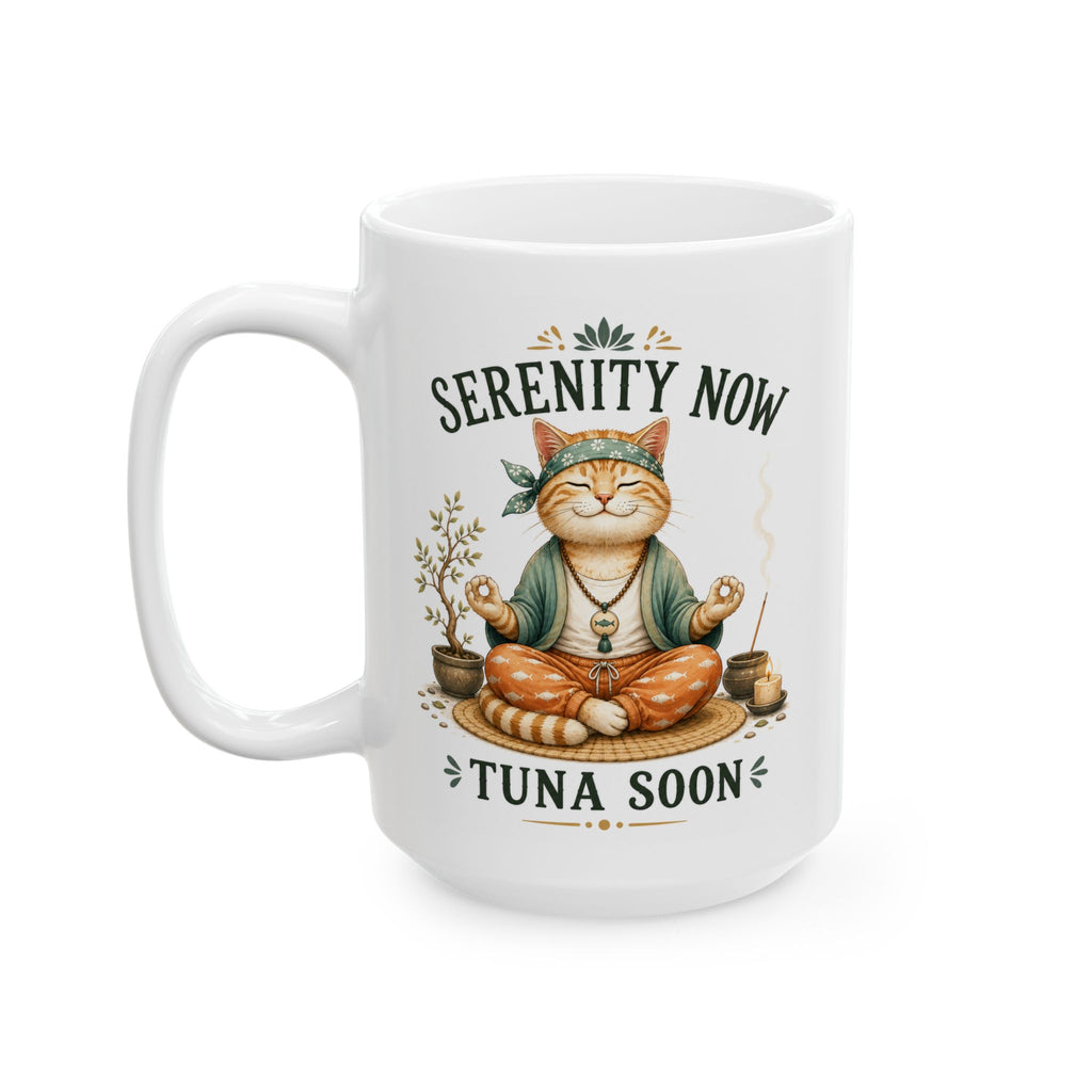 Funny Meditating Cat Mug