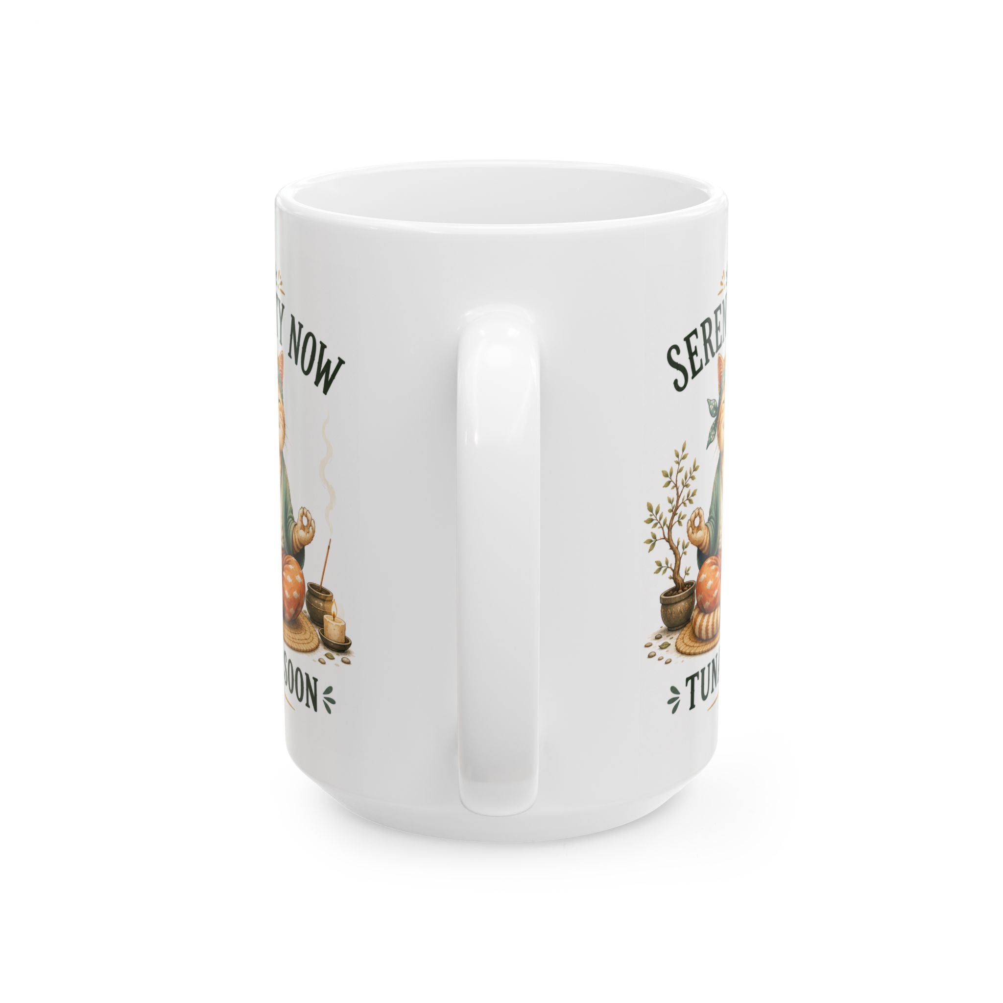 Funny Meditating Cat Mug